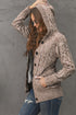 Long Sleeve Button-Up Hooded Cardigans
